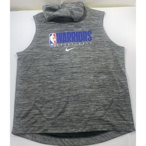Golden State Warriors Nike NBA Team‎ Issued Shooting Sleeveless Hoodie Size XXLT